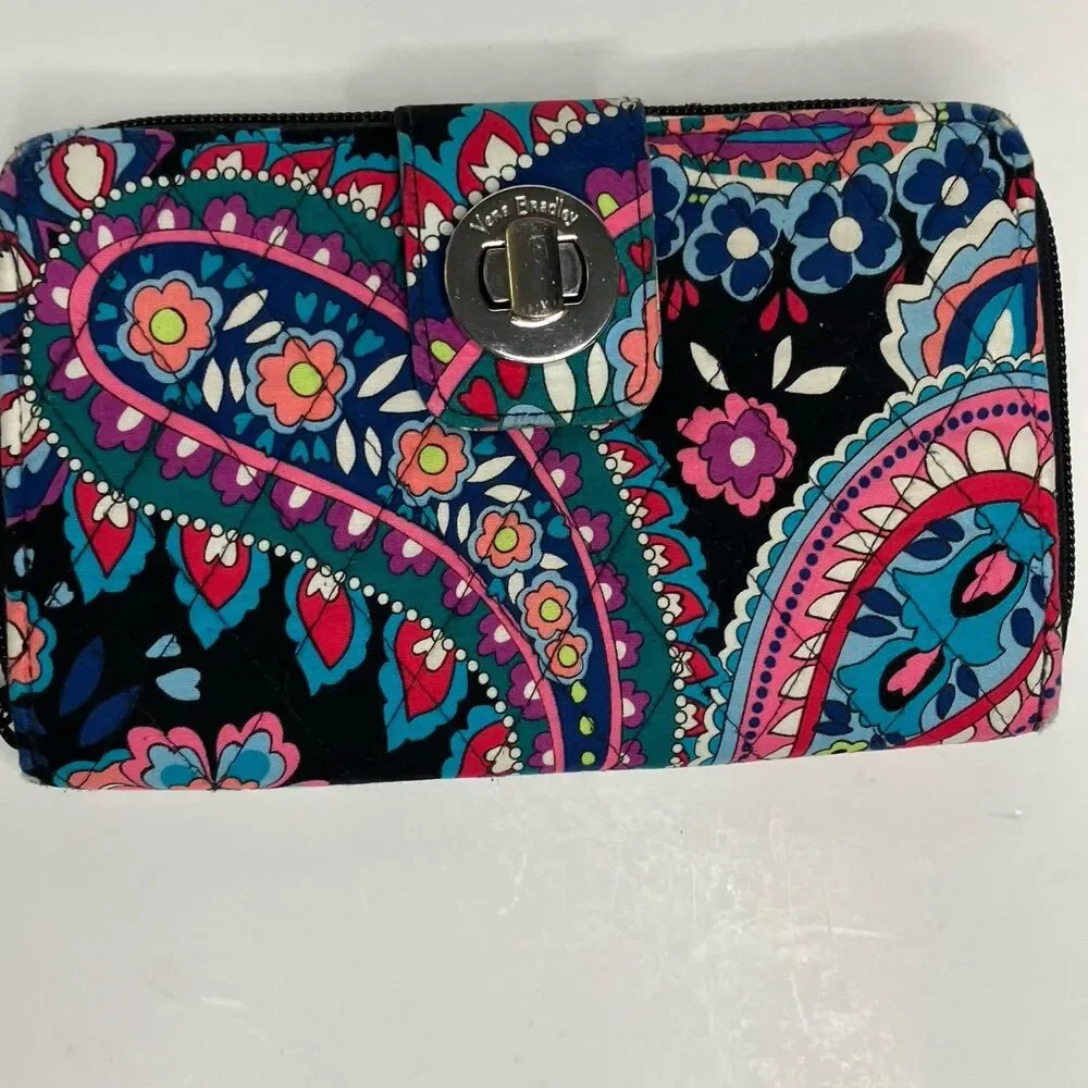 Vera Bradley Turn Lock Haymarket Paisley Wallet